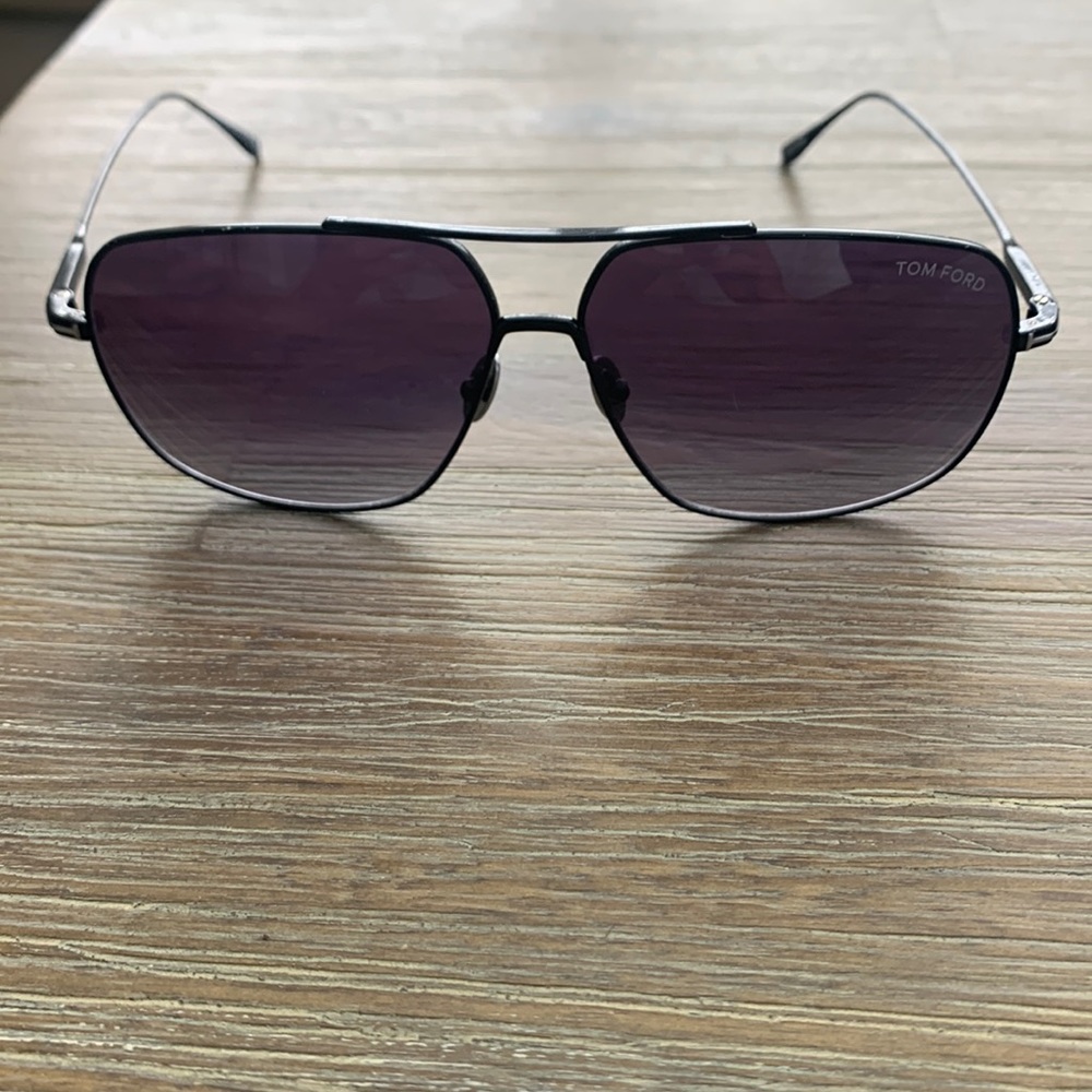 Tom Ford Mens Titanium Aviator Sunglasses